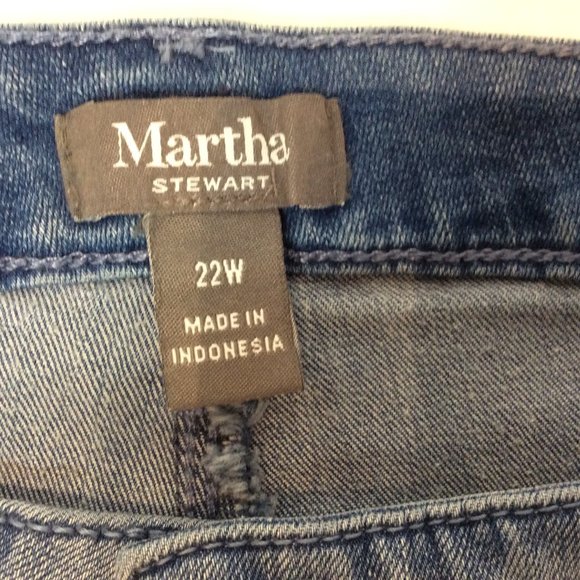 Martha Stewart Regular Seamed Panel 5-Pocket Ankle Jeans 22W - Picture 5 of 11